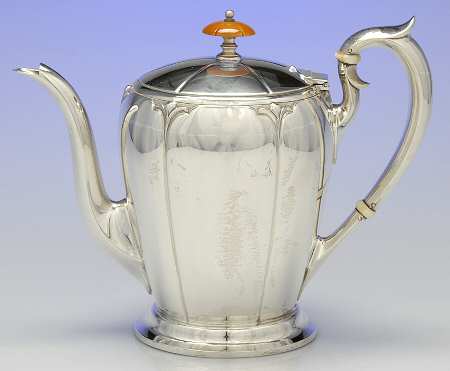 Lotus (Sterling, Hollowware, Round Base) Teapot