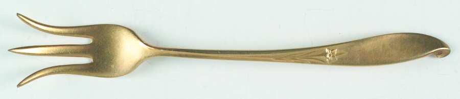 Golden Wishing Star (Sterling, Gold Vermeil, 1954) Cocktail/Seafood Fork
