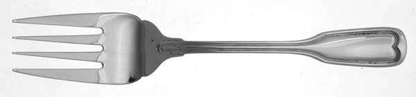 WAS101 (STAINLESS) Medium Solid Cold Meat Serving Fork