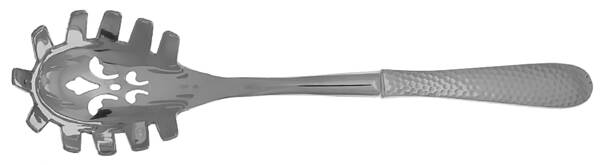 Continental Hammered (Stainless) Pasta Server with Stainless Bowl HC