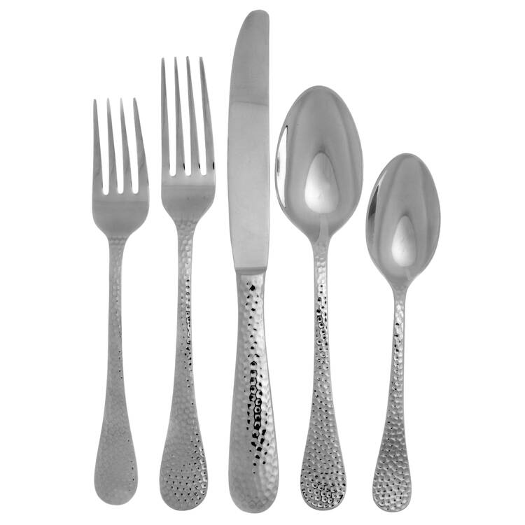 Continental Hammered (Stainless) 40 Piece Estate Set by Wallace Silver