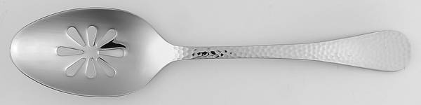 Continental Hammered (Stainless) Pierced Tablespoon (Serving Spoon)