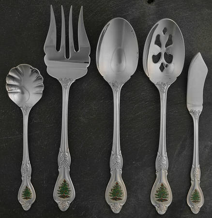 Christmas Tree (Stainless) 5 Piece Hostess Set