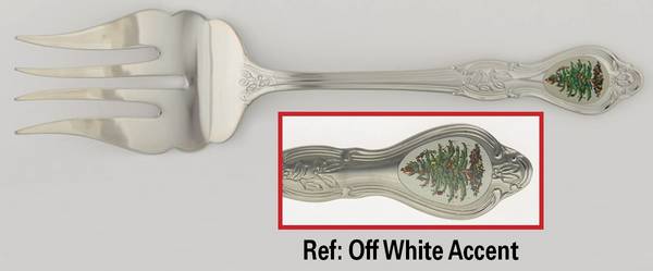 Christmas Tree (Stainless) Medium Solid Cold Meat Serving Fork by Wallace Silver
