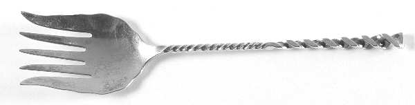 Square Twist (Sterling) Large Solid Tined Sardine Serving Fork
