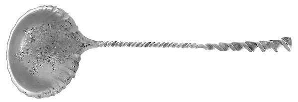 Square Twist (Sterling) Solid Bright Cut Cream Ladle