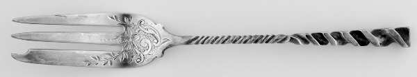 Square Twist (Sterling) Individual Pie Fork w/Bright Cut