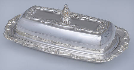 Georgian (Silverplate, Hollowware) 1/4 Pound Covered Butter & Liner