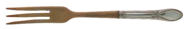 WEB12 (STERLING) Salad Serving Fork with Wooden Prongs