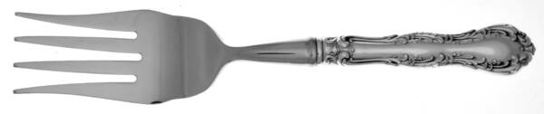 Old Atlanta (Sterling, "Wallace") Cold Meat Fork Large, Stainless Tines HC