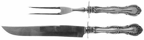 Old Atlanta (Sterling, "Wallace") Large 2-Piece Roast Carving Set w/ Stainless Blade
