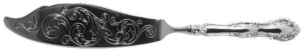 Old Atlanta (Sterling, "Wallace") Engraved Fish Serving Knife-Stainless Blade