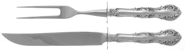 Old Atlanta (Sterling, "Wallace") Small Steak 2-Piece Carving Set w/Stainless Blade