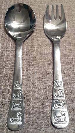 DUCKS (STAINLESS) 2 Pc Baby Set (BF, BS)