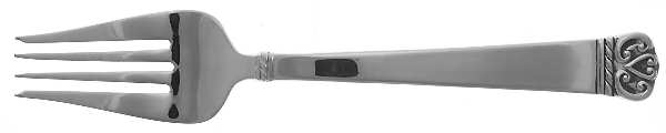 Juliet (Stainless) Large Solid Cold Meat Serving Fork by Wedgwood Silver