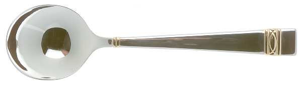 Golden Oberon (Stainless, Gold Accent) Round Bowl Soup Spoon (Cream Soup)