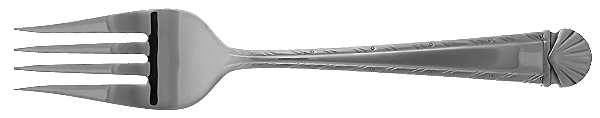 Hyannis (Stainless) Large Solid Cold Meat Serving Fork by Wedgwood Silver