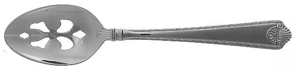 French Shell (Stainless) Pierced Tablespoon (Serving Spoon)