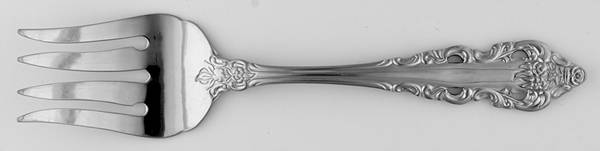 Antique Baroque (Stainless) Medium Solid Cold Meat Serving Fork
