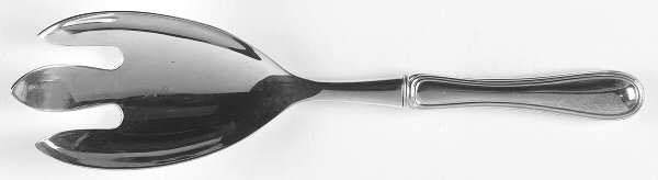 WAS107 (SILVERPLATE) Salad Serving Fork with Stainless Prongs