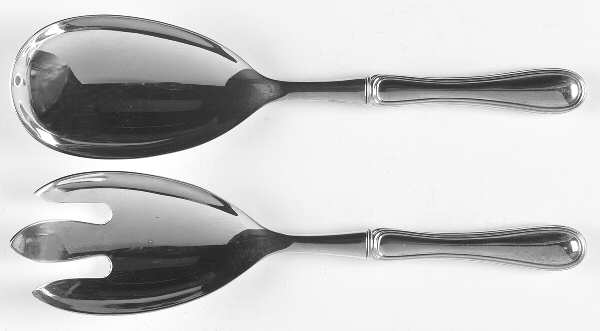 WAS107 (SILVERPLATE) 2 Pc Salad Set with Stainless Bowl