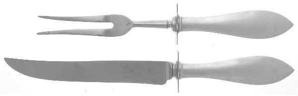 Plain Pointed (Sterling) Small Stainless Blade 2-Piece Steak Carving Set