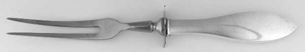 Plain Pointed (Sterling) Large Stainless-Prong Roast Carving Fork