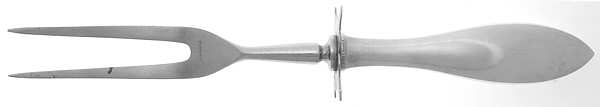 Plain Pointed (Sterling) Large Stainless-Prong Roast Carving Fork