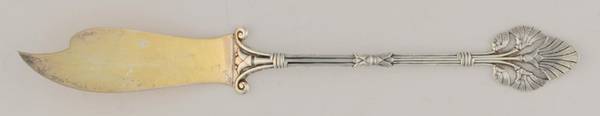 Lotus (Sterling) Solid Pickle Serving Knife