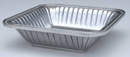 Flutes & Pearls (Pewter, Hollowware) 9" Square Serving Bowl
