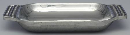 Flutes & Pearls (Pewter, Hollowware) 9" Rectangular Handled Tray