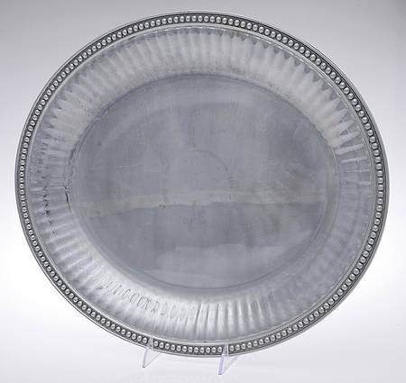 Flutes & Pearls (Pewter, Hollowware) 18" Oval Serving Platter