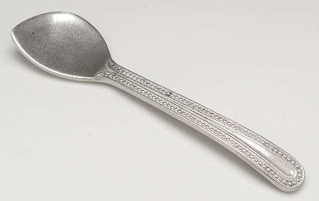 Flutes & Pearls (Pewter, Hollowware) Solid Salad Serving Spoon