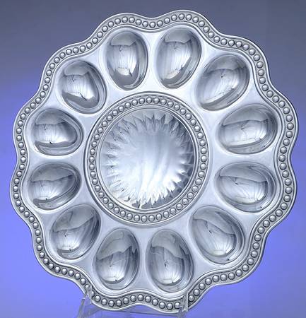 Flutes & Pearls (Pewter, Hollowware) Deviled Egg Tray (Holds 12)