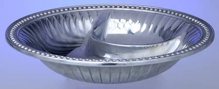 Flutes & Pearls (Pewter, Hollowware) 1 Piece Chip and Dip Set