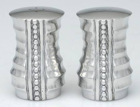 Flutes & Pearls (Pewter, Hollowware) Salt and Pepper Set