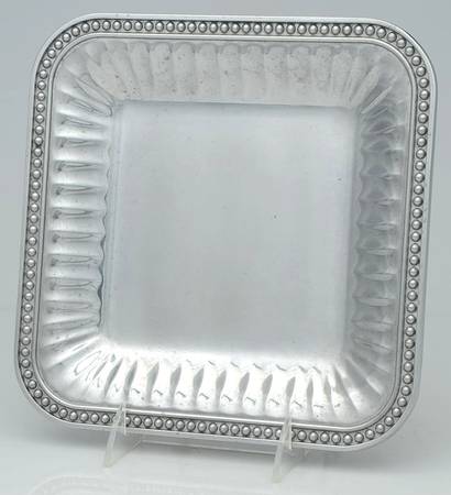 Flutes & Pearls (Pewter, Hollowware) 9" Square Tray