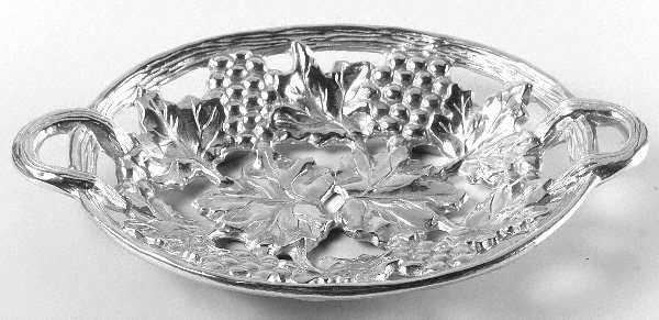 Majolica (Pewter, Hollowware) 2" Pierced Handled Basket
