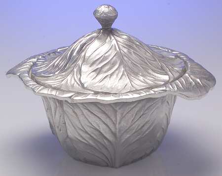 Majolica (Pewter, Hollowware) Covered Casserole
