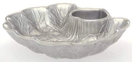 Majolica (Pewter, Hollowware) 1 Piece Chip and Dip Set