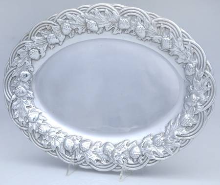 Oak Leaf & Acorn (Armetale, Hollowware) 14" Oval Serving Platter