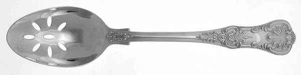 Queens (Sterling) Pierced Tablespoon (Serving Spoon)