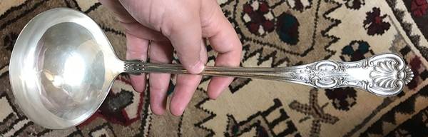 Queens (Sterling) Solid Soup Ladle