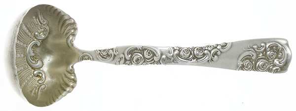 Roses and Scrolls (Sterling) Solid Gravy Ladle