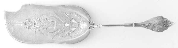 WHS18 (Sterling) Large Solid Bright Cut Fish Serving Knife