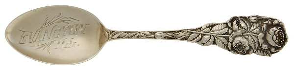 Floral Series #1 (Sterling) Souvenir Spoon (Five O'Clock)
