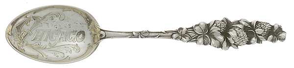 Floral Series #1 (Sterling) Souvenir Spoon (Five O'Clock Spoon)