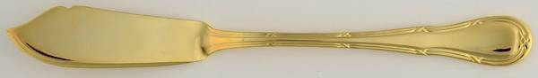 Golden Ribbon (Gold Electroplate) Flat Handle Master Butter Knife