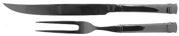 Zenith (Stainless) Large 2-Piece Roast Carving Set w/Stainless Blade