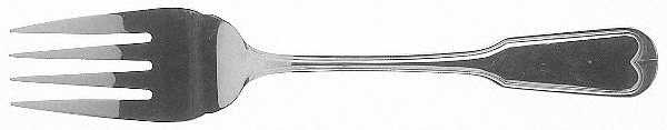 Continental Fiddle (Stainless) Medium Solid Cold Meat Serving Fork